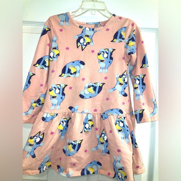 Bluey Other - Bluey Baby Pink Peplum Flared Long Sleeve, Bluey Size: 5T girls, EUC